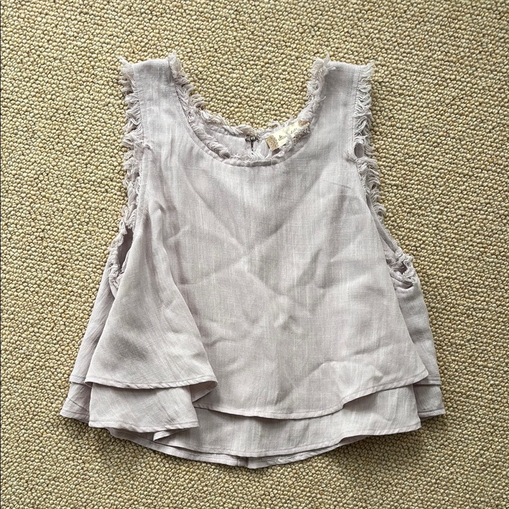 Altar’d Start Lavender flowy layered Top